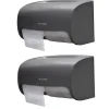 Alpine Industries Side-by-Side Double Roll Toilet Tissue Dispenser, Gray, 2/Pack (452-GRY-2PK)