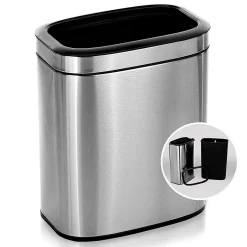 Alpine Industries Stainless Steel Indoor Trash Can, 5.3 Gallon, Silver, 2/Pack (470-20L-2PK)