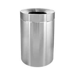Alpine Industries Stainless Steel Indoor Trash Can with Open Lid, 50-Gallon, 2/Pack (ALP475-50-2PK)