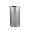 Alpine Industries Stainless Steel Perforated Half Round Trash Can, 12 Gallon, (ALP438-12HR-SS)