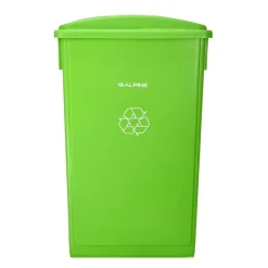 Alpine Industries Alpine Polypropylene Can with Bottle Recycling Lid, 23-Gallon, Lime Green, 3/Pack (4778-3-LGRN-3)
