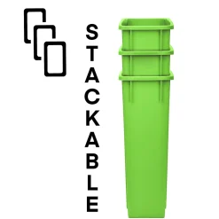 Alpine Industries Alpine Polypropylene Can with Bottle Recycling Lid, 23-Gallon, Lime Green, 3/Pack (4778-3-LGRN-3)