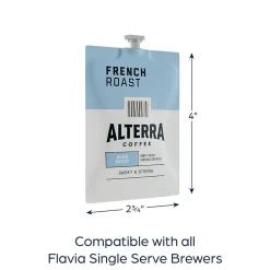 Keurig K-Cups<Alterra French Roast Coffee Flavia Pods, Dark Roast, 100/Carton (MDRA184)