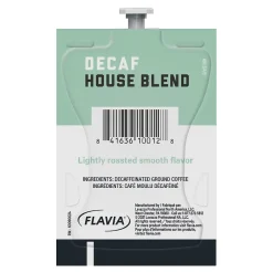 Keurig K-Cups<Alterra House Blend Decaf Coffee Flavia Pods, Light Roast, 100/Carton (MDRA187)