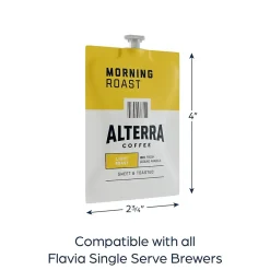 Keurig K-Cups<Alterra Morning Roast Coffee Flavia Freshpack, Light Roast, 100/Carton (MDRA182)