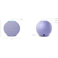 Smart Speakers & Displays<Amazon Echo Pop Wi-Fi/Bluetooth Wireless Smart Speaker with Alexa, Lavender Bloom (53-031157)