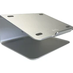 Amer 9" x 9" Aluminum Rotating Laptop Stand for 17" Laptops, Silver (AMRNS04)