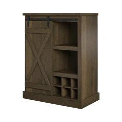 Knox County 36" Bar Cabinet with 4 Shelves, Oak Brown (3389903COM) Storage Cabinets