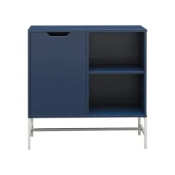 Online Modine 30"H 2-Shelf Bookcase with Adjustable Shelf, Navy (3483837COM) Bookcases