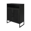 Sale Purdue 30" Storage Cabinet with 3 Shelves, Black Oak (3558335COM) Storage Cabinets