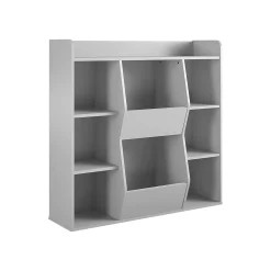 Outlet Tyler 40.8"H 9-Shelf Bookcase, Dove Gray Particle Board (4865412COM) Bookcases