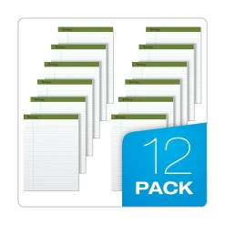 Ampad Earthwise Notepads, 8.5" x 11.75", Wide Ruled, White, 50 Sheets/Pad, 12 Pads/Pack (TOP 20-172R) Sale