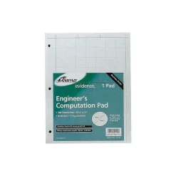 Ampad Engineering Computation Notepad, 8.5" x 11", Graph, Green Tint, 100 Sheets/Pad (TOP22-142) Online