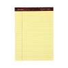Ampad Gold Fibre Notepads, 8.5" x 11.75", Legal Rule, Canary, 50 Sheets/Pad, 12 Pads/Pk (TOP 20-020R) New