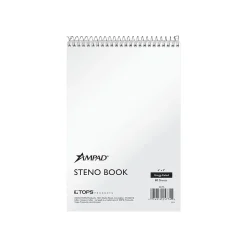 Ampad Steno Pad, 6" x 9", Gregg Ruled, White, 80 Sheets/Pad (TOP 25-774) Sale
