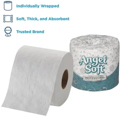 Angel Soft Professional Series Recycled Toilet Paper, 2-ply, White, 450 Sheets/Roll, 80 Rolls/Case (16880)