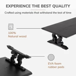 Anji Mountain Acacia Wood Monitor Stand, Up to 32