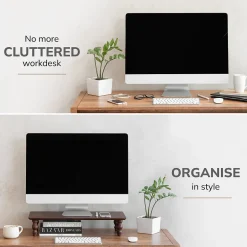 Anji Mountain Acacia Wood Monitor Stand, Up to 32" Monitor, (MS-WAL-01WAL)* Monitor Mounts & Stands