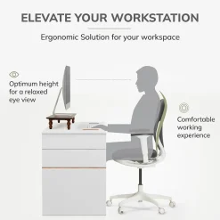 Anji Mountain Acacia Wood Monitor Stand, Up to 32
