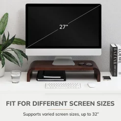 Anji Mountain Mango Wood Monitor Stand, Up to 32