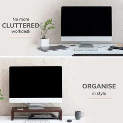 Anji Mountain Mango Wood Monitor Stand, Up to 32" Monitor, (MS-FNG-WAL)* Monitor Mounts & Stands