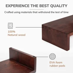 Anji Mountain Mango Wood Monitor Stand, Up to 32