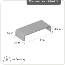Anji Mountain Mango Wood Monitor Stand with Two USB Ports, Up to 32