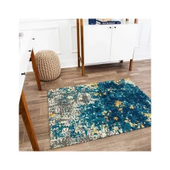 Online Rug'd Bilbao Carpet & Hard Floor Chair Mat, 36" x 48'', Multicolored (AMB9016) Chair Mats
