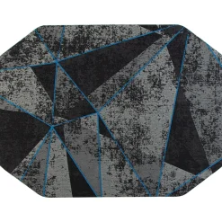 Online Rug'd Cracked Ice Carpet & Hard Floor Gaming Chair Mat, 36" x 48", Gray/Blue (AMB9100) Chair Mats
