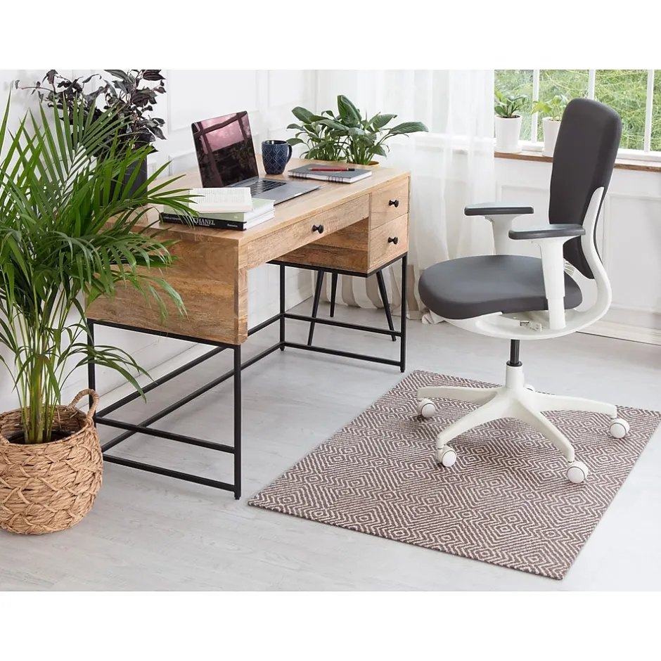 Sale Rug'd Luxor Carpet & Hard Floor Chair Mat, 36" x 48", Brown/Ivory (AMB9019) Chair Mats