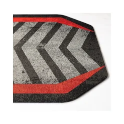 Discount Rug'd Prizm Red Carpet & Hard Floor Chair Mat, 36" x 48", Gray/Red (AMB9107) Chair Mats