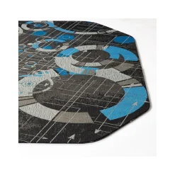 Online Rug'd Refracted Carpet & Hard Floor Chair Mat, 36" x 48", Gray/Blue (AMB9112) Chair Mats