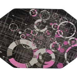 Discount Rug'd Refracted Carpet & Hard Floor Gaming Chair Mat, 36" x 48", Gray/Purple (AMB9113) Chair Mats