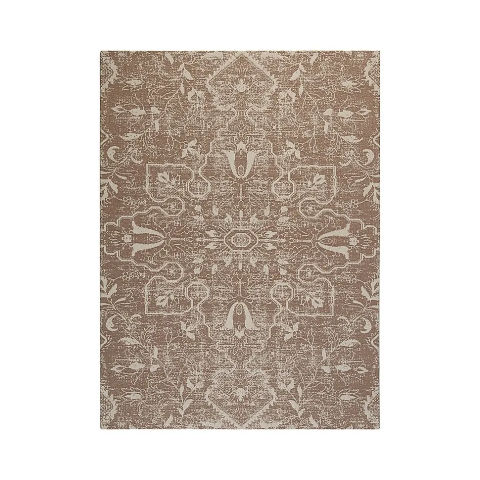 Online Rug'd Tamanrasset Carpet & Hard Floor Chair Mat, 36" x 48", Ivory/Brown Polyester (AMB9034) Chair Mats