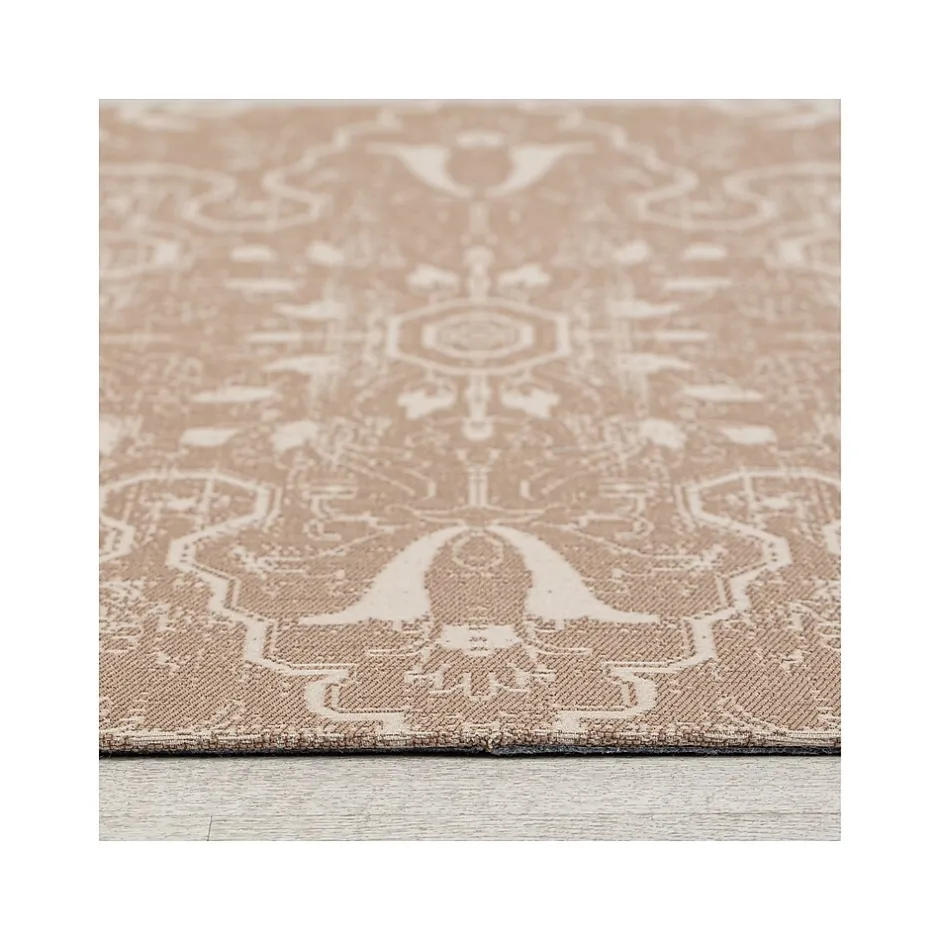 Online Rug'd Tamanrasset Carpet & Hard Floor Chair Mat, 36" x 48", Ivory/Brown Polyester (AMB9034) Chair Mats