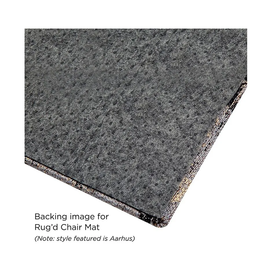 Online Rug'd Tamanrasset Carpet & Hard Floor Chair Mat, 36" x 48", Ivory/Brown Polyester (AMB9034) Chair Mats