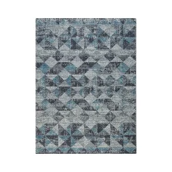 Outlet Rug'd Tromso Carpet & Hard Floor Chair Mat, 36" x 48", Blue/Black/Gray (AMB9035) Chair Mats