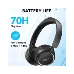 Anker H30i Wireless Noise Canceling Over-Ear, Bluetooth, Black (A3012Z11)