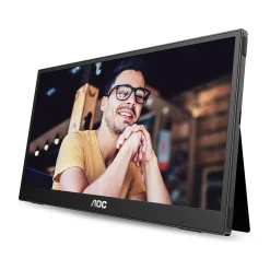 AOC 15.6" 60 Hz LCD Portable Monitor, Black (16T3E)* Flat Monitors