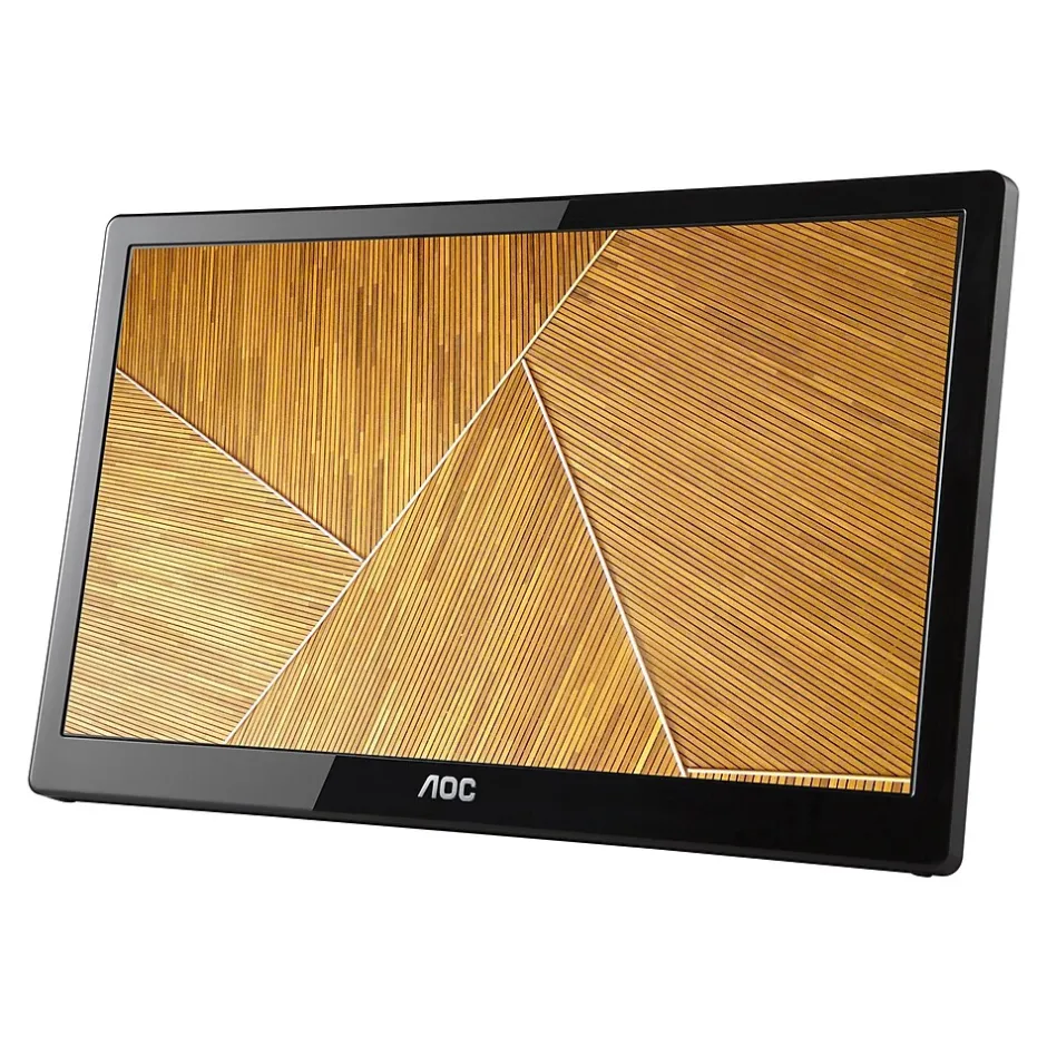 AOC E1659FWU 15.6" Portable HD LED Monitor, Black* Flat Monitors