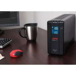 Battery Backup<APC Back-UPS Pro Compact Tower 850VA LCD Screen 8 Outlet (BX850M)