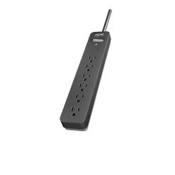 Surge Protectors & Power Strips<APC Essential SurgeArrest 6 Outlet Home/Office, 15' Cord, 1080 Joules (PE615)