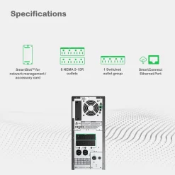 Battery Backup<APC Smart-UPS 2200VA UPS, 10-Outlets, Black (SMT2200C)