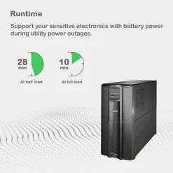 Battery Backup<APC Smart-UPS 2200VA UPS, 10-Outlets, Black (SMT2200C)