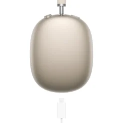 Apple AirPods Max Wireless Active Noise Canceling Over-Ear Headset, USB-C, Bluetooth, Starlight (MWW53AM/A)