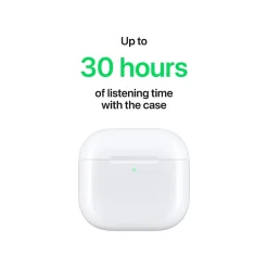 Apple AirPods Noise-Canceling Earbuds with USB-C Charging Case, 4th Generation, Bluetooth, White (MXP93LL/A)