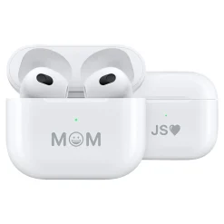 Headphones<Apple AirPods (3rd Generation) Bluetooth Earbuds with Magsafe Charging Case, White (MME73AM/A)
