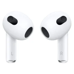 Headphones<Apple AirPods (3rd Generation) Bluetooth Earbuds with Magsafe Charging Case, White (MME73AM/A)