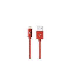 LAX Gadgets Apple Certified Durable Lightning Cable for iPhone, iPad, 4ft Red (LGHTMFI4FT-RED)