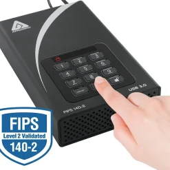 Apricorn Aegis Padlock DT 10TB USB 3.0 External Hard Drive, Black (ADT-3PL256F-10TB)* External Hard Drives